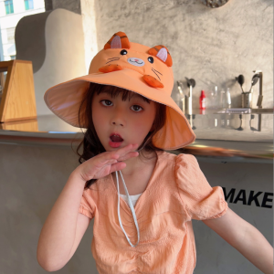 Little Bear Fisherman Hat Baby Summer Sunshade Hat Children Spring and Autumn Hat New Men and Women Basin Hat Cute Girl Hat